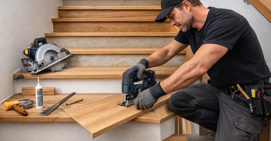 Houten traprenovatie